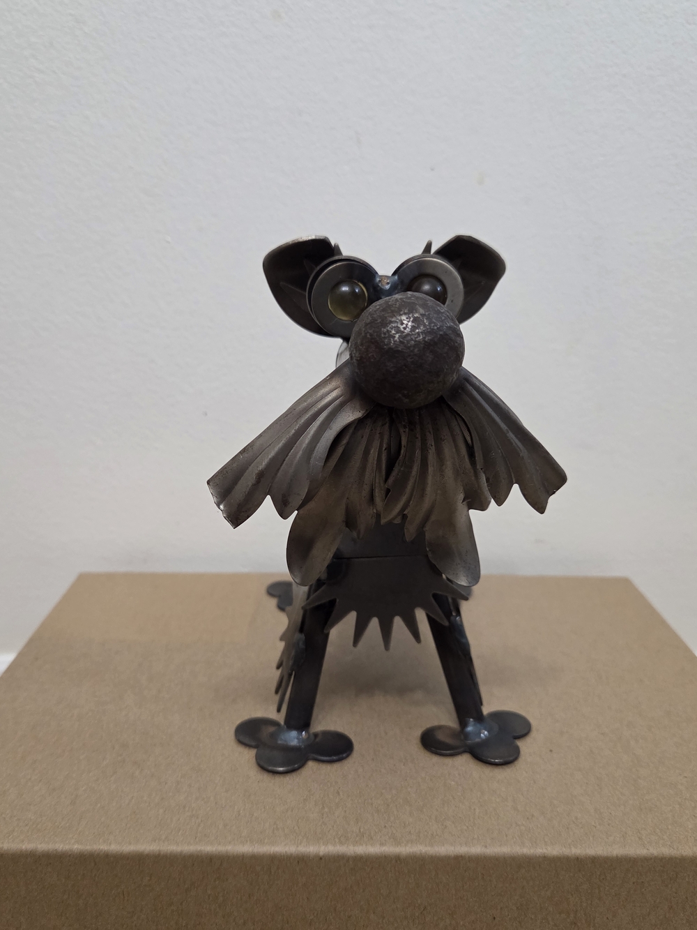 Yard Birds Metal Dog Sculpture - Industrial Silver Home Accent - Picture 6 of 10